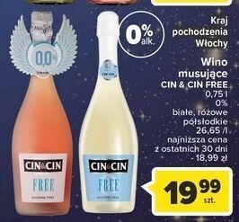Carrefour Wino cin&cin free rose oferta