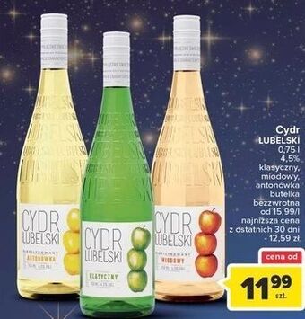 Carrefour Cydr lubelski antonówka niefiltrowany oferta