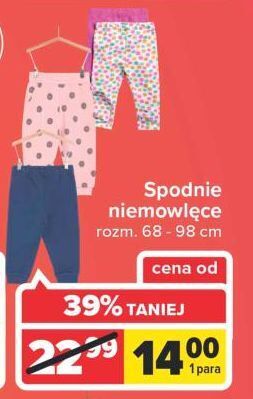 Carrefour Spodnie niemowlęce 68-98 cm oferta