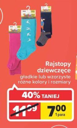 Carrefour Rajstopy dziewczęce oferta