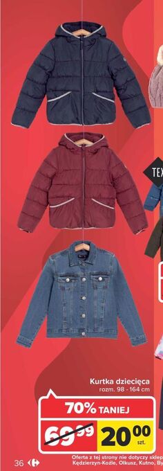 Carrefour Kurtka dziecięca 98-164 cm oferta