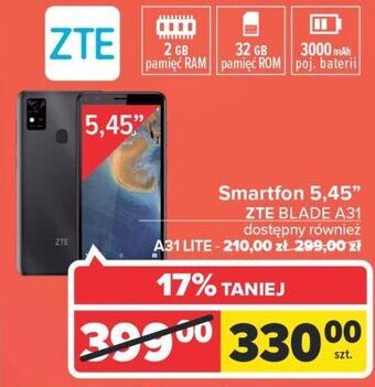 Carrefour Smartfon blade a31 zte oferta