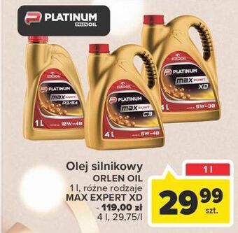 Carrefour Olej syntetyczny expert xd 5w30 orlen platinum max oferta