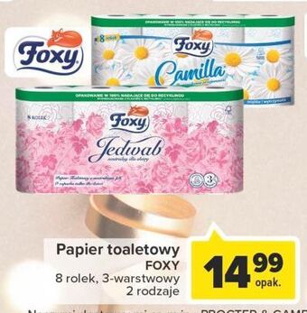 Carrefour Papier toaletowy foxy jedwab oferta