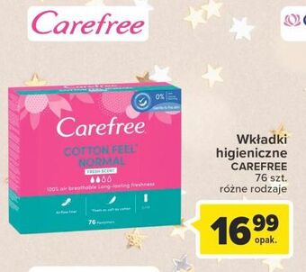 Carrefour Wkładki cotton feel normal carefree oferta