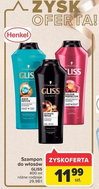 Carrefour Szampon do włosów gliss kur aqua revive oferta