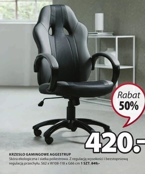 JYSK Krzesło gamingowe oferta