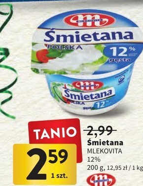 Intermarche Śmietana mlekovita oferta