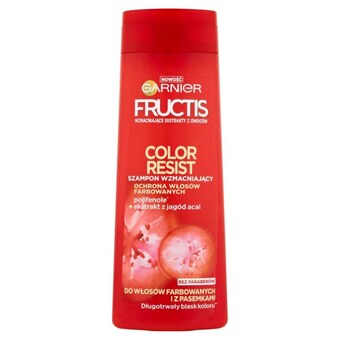Intermarche Garnier fructis color resist szampon wzmacniający do włosów farbowanych i z pasemkami 400 ml oferta