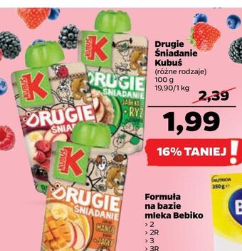 Netto Mus jabłko-mango i jaglanka kubuś drugie śniadanie oferta