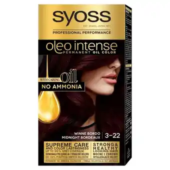 Rossmann Syoss oleo intense farba do włosów trwale koloryzująca z olejkami bez amoniaku 3-22 winne bordo oferta