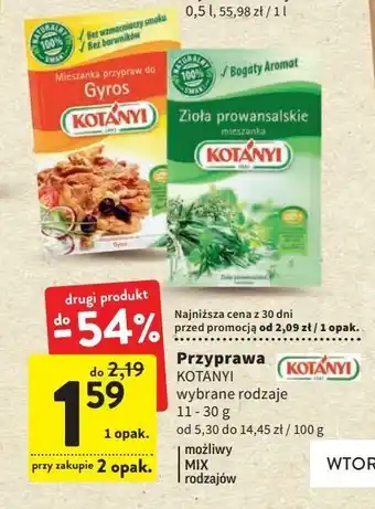 Intermarche Przyprawa gyros kotanyi oferta