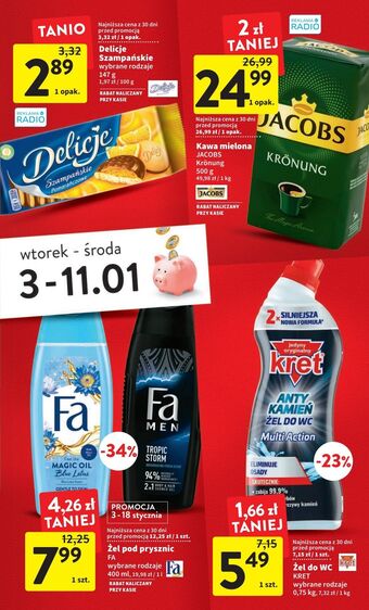 Intermarche Ciastka z galaretką pomarańczową delicje szampańskie oferta