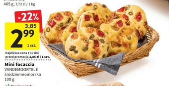 Intermarche Mini focaccia śródziemnomorska vandemoortele oferta