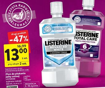 Intermarche Płyn do płukania ust 6w1 listerine total care oferta