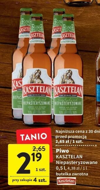 Intermarche Piwo kasztelan niepasteryzowane oferta