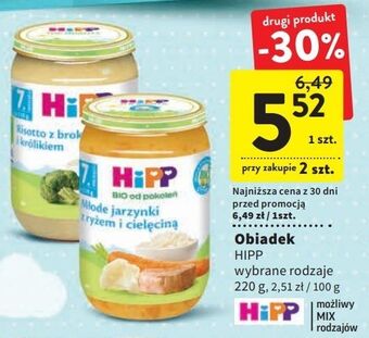 Intermarche Młode jarzynki z ryżem i cielęcinką hipp oferta