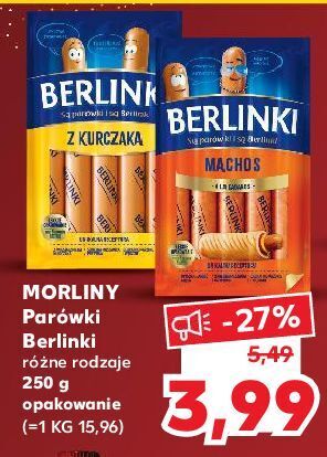 Kaufland Parówki machos morliny berlinki oferta