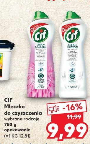 Kaufland Mleczko do czyszczenia z mikrokryształkami original cif cream oferta