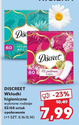 Kaufland Wkładki normal no perfume discreet oferta