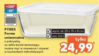 Kaufland Forma uniwersalna 25 x 19 8 cm pyrex oferta