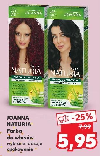 Kaufland Farba do włosów 232 dojrzała wiśnia joanna naturia color oferta