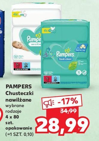 Kaufland Chusteczki nawilżane pampers fresh clean oferta