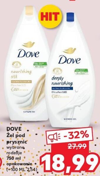 Kaufland Żel pod prysznic dove nourishing silk oferta