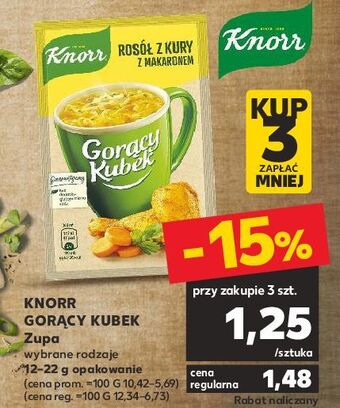 Kaufland Rosół z kury makaronem knorr gorący kubek oferta