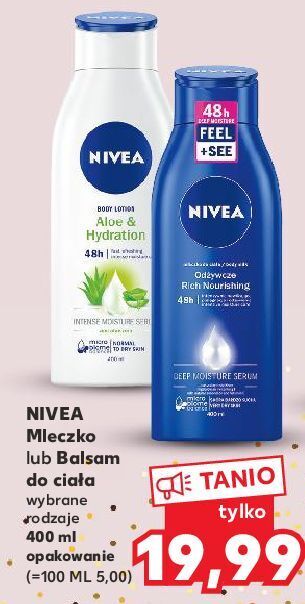 Kaufland Balsam do ciała aloe & hydtarion nivea oferta
