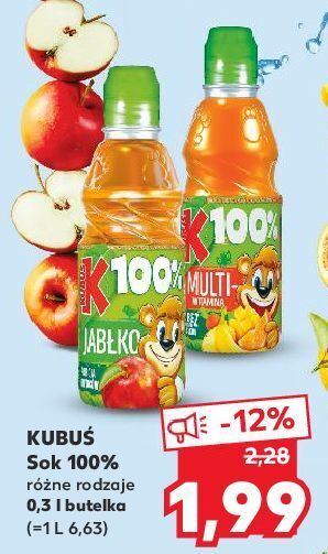 Kaufland Sok jabłkowy kubuś 100% oferta