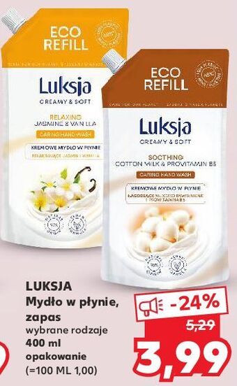 Kaufland Mydło relaxing jasmine & vanilla luksja creamy soft oferta