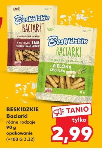 Kaufland Baciarki z ziarnami lnu sezamu i czarnuszki aksam beskidzkie oferta