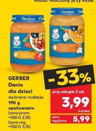 Kaufland Obiadek spaghetti z kurczakiem gerber oferta