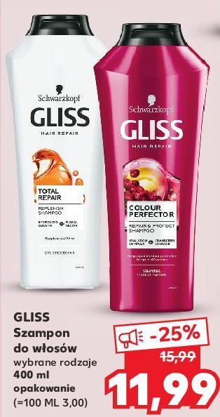 Kaufland Szampon do włosów farbowanych gliss kur colour perfector oferta
