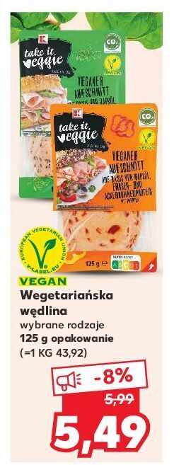 Kaufland Wędlina wegetariańska k-take it veggie oferta
