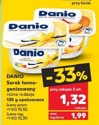 Kaufland Serek brzoskwinia danone danio oferta