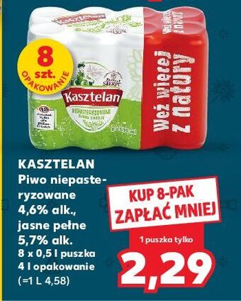 Kaufland Piwo kasztelan niepasteryzowane oferta