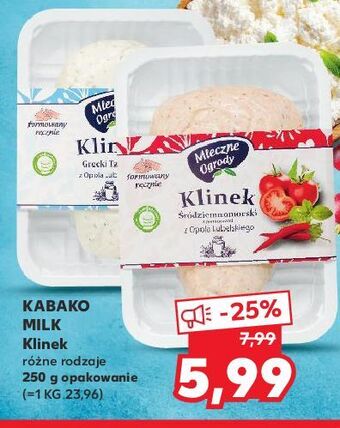 Kaufland Twaróg klinek grecki tzaziki mleczne ogrody oferta