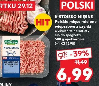 Kaufland Mięso mielone wieprzowe z szynki stoisko mięsne oferta