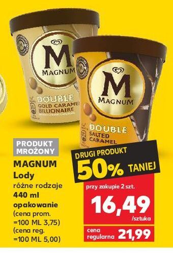Kaufland Lód gold caramel billionaire algida magnum double oferta