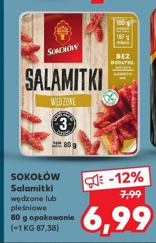 Kaufland Salamitki wędzone sokołów oferta