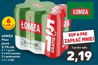 Kaufland Piwo łomża jasne (dawniej export) oferta