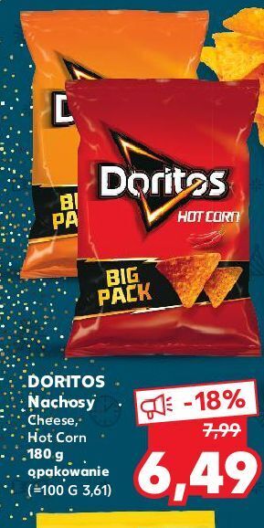Kaufland Chipsy hot corn doritos oferta