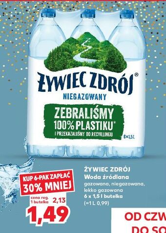 Kaufland Woda lekki gaz żywiec zdrój oferta