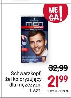 Rossmann Żel do koloryzacji siwych włosów nr. 70 schwarzkopf men ultimate oferta