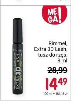 Rossmann Tusz do rzęs rimmel extra 3d lash oferta