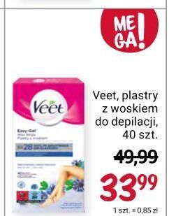Rossmann Plastry z woskiem do depilacji ciała i nóg skóra wrażliwa veet easy-gel oferta