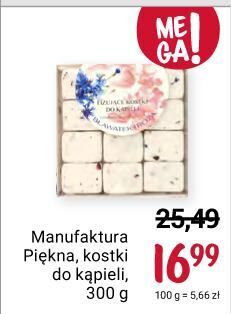 Rossmann Kostki do kąpieli bławatek i róża manufaktura piękna oferta
