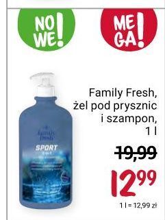 Rossmann Żel pod prysznic i szampon 2w1 sport family fresh oferta